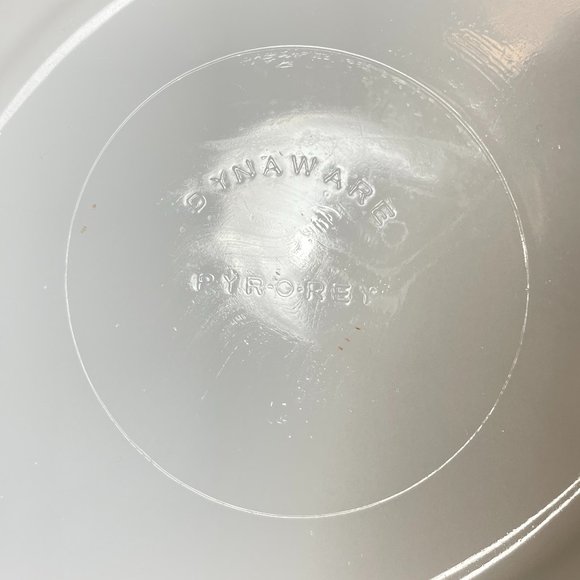 VTG Dynaware Pyr-o-rey Brown Daisy Flower Oval Casserole Dish Tray Milk Glass 12 - Picture 3 of 8